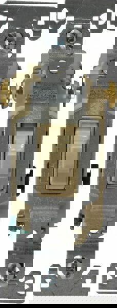 3 Pole, 120 to 277 VAC, 15 Amp, Commercial Grade Toggle Three Way Switch